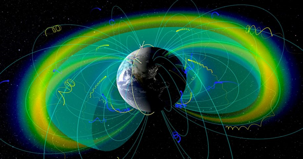 Visualization of the radiation belts with confined charged particles