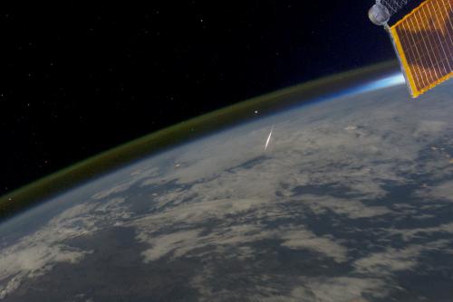 Meteoor vanuit de ruimte