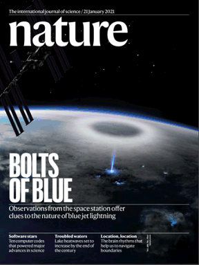 Nature Cover: jet bleu stratosphère