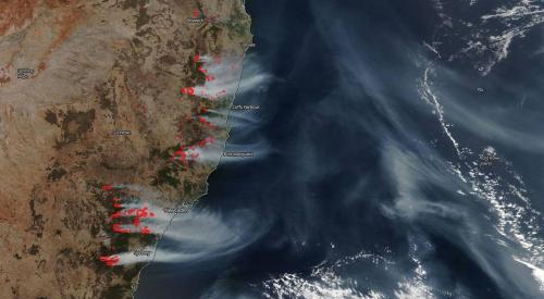 Branden in New South Wales, Australië December 2019