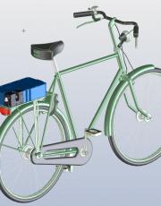 DOAS op een fiets gemonteerd om te luchtkwaliteit te meten