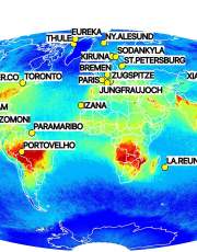 world map ground-based FTIR stations and HCHO data