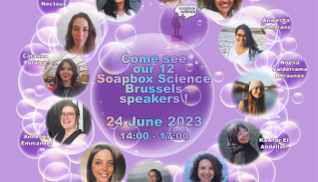 The speakers for Soapbox Science Brussels 2023