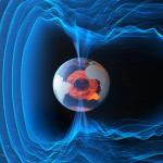 Earth's magnetic field. Image credits ESA/ATG Medialab.